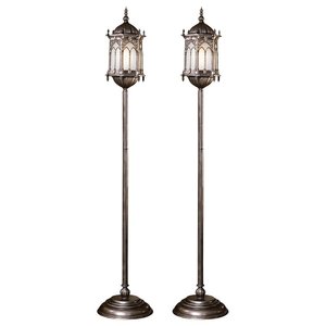 Aberdeen Manor Gothic Lantern Floor Lamp: Set of Two