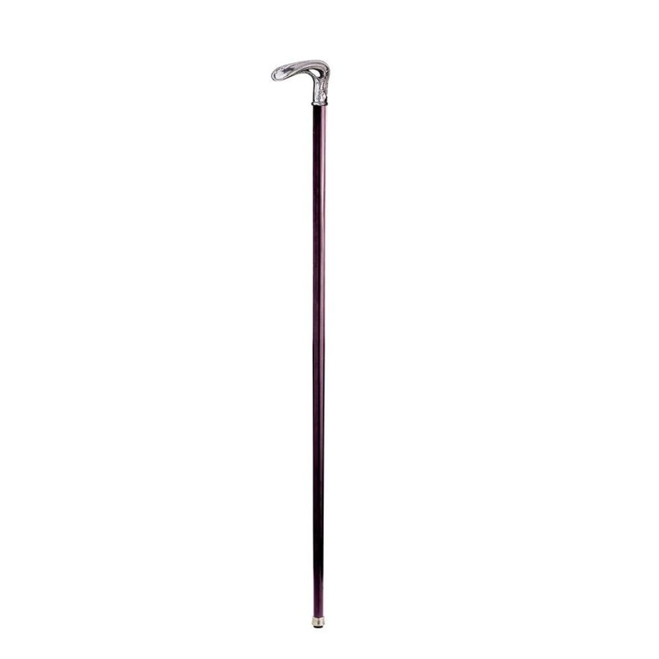 Art Nouveau Half Crook Pewter Walking Stick - PA100 - Design Toscano