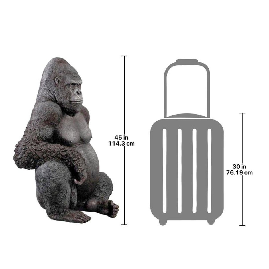Design Toscano Giant Male Silverback Gorilla Statue