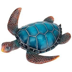 Blue Sea Turtle Statue: Medium