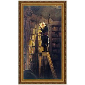 The Bookworm Framed Canvas Replica Painting: Small