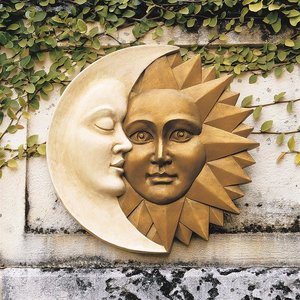 Celestial Harmony Sun and Moon Wall Sculpture