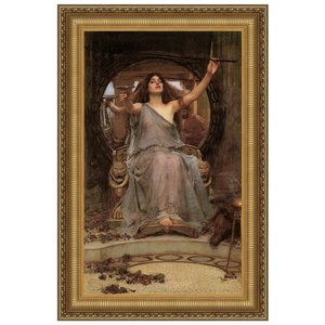 Circe Offering the Cup to Ulysses Framed Canvas Replica Painting: Medium