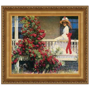 The Crimson Rambler Framed Canvas Replica Painting: Small