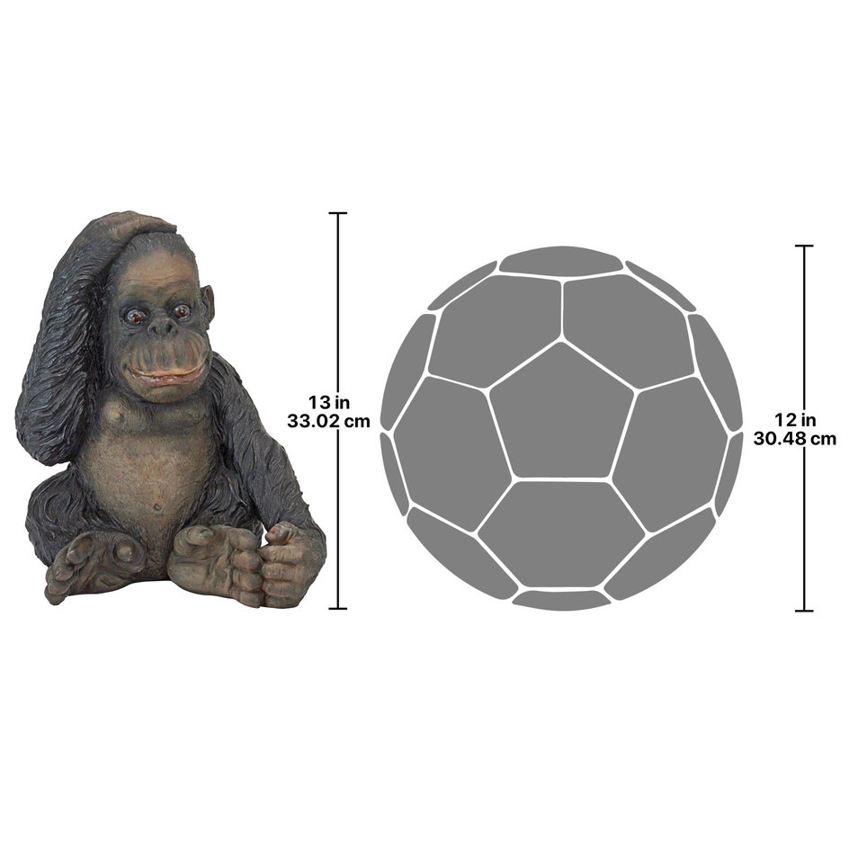 Chimpanzee of the Jungle Funny Monkey Statue - Design Toscano