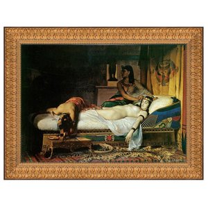 Death of Cleopatra, 1874: Framed Canvas Replica Painting