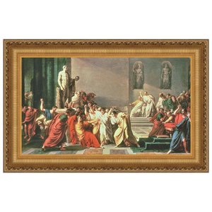 Death of Julius Caesar Framed Canvas Replica Painting: Medium