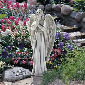 Divine Guidance: Praying Angel Garden Statue: Large