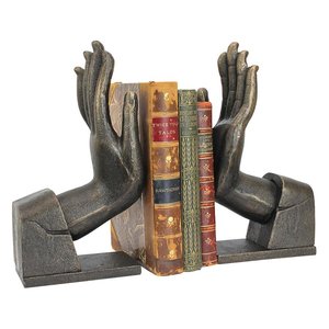 Divine Offering Cast Iron Sculptural Bookend Pair