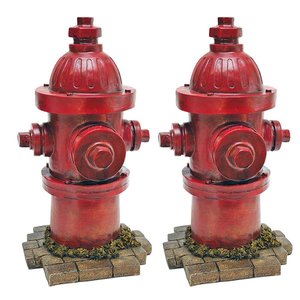 Dog's Second Best Friend Fire Hydrant Statue: Medium Set of Two