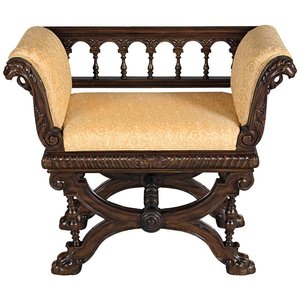 Double Griffin Colonnade Bench