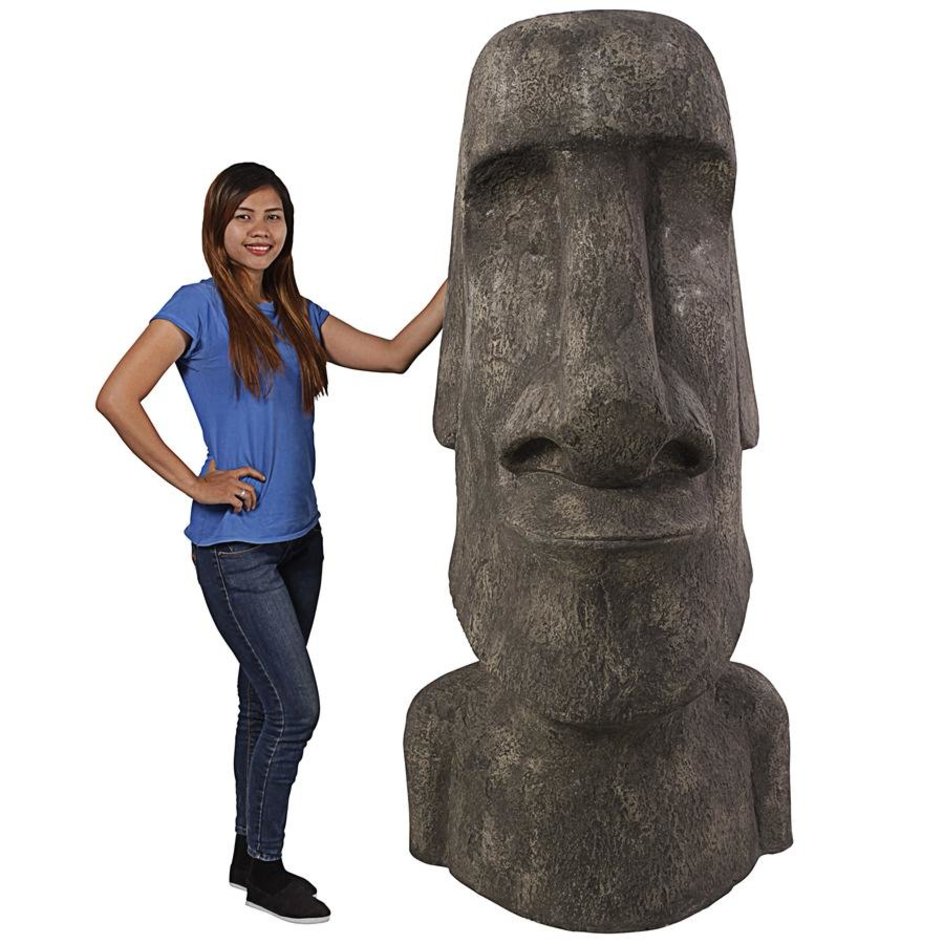  Design Toscano DB5111 Easter Island Ahu Akivi Moai Monolith  Garden Statue, Desktop, 9 Inch, Polyresin, Grey Stone : Everything Else