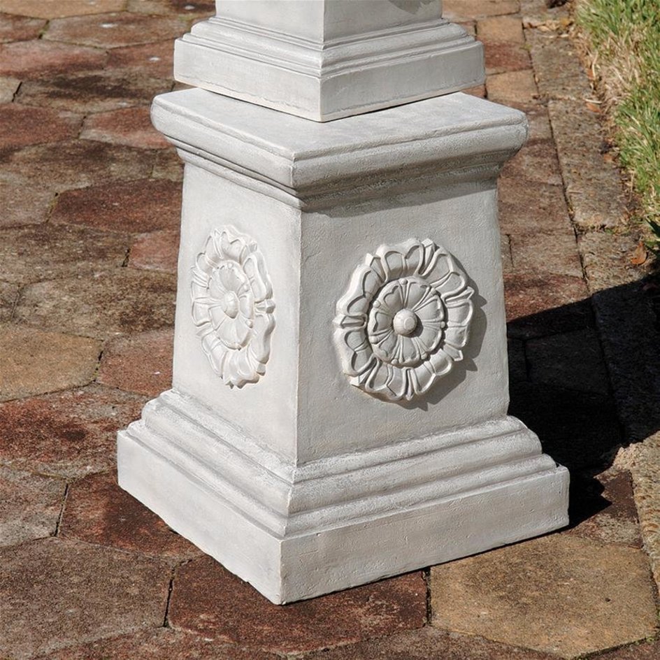 English Rosette Garden Statuary Pedestal: Large - CL5194 - Design