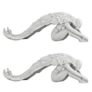 Extended Grace Angel Statues: Set of Two