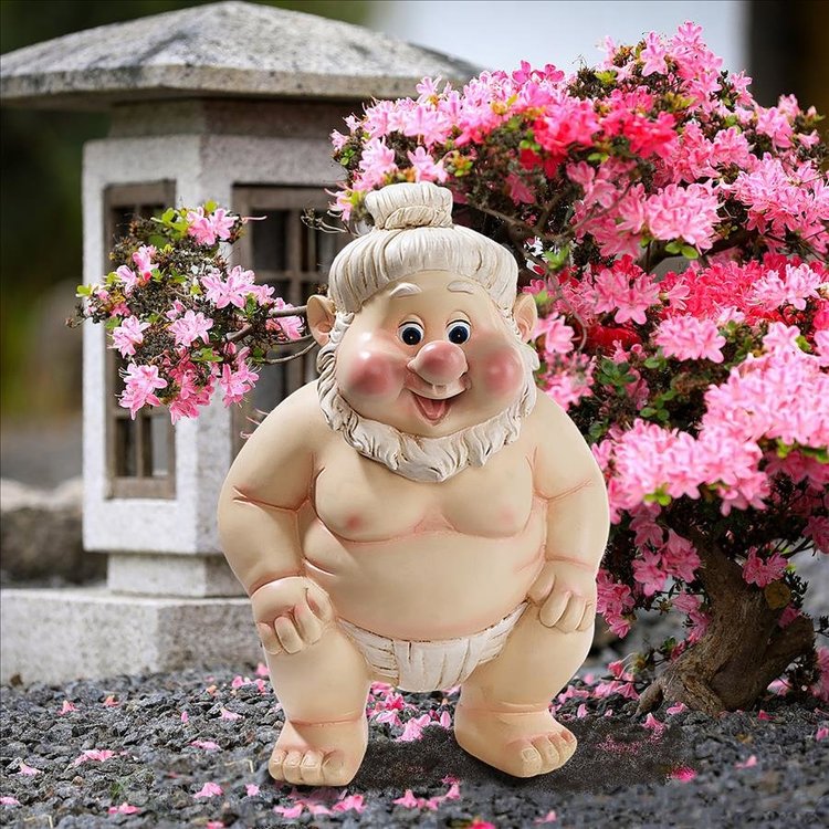 View larger image of Far East Garden Fighters Gnome Statue: Sumo