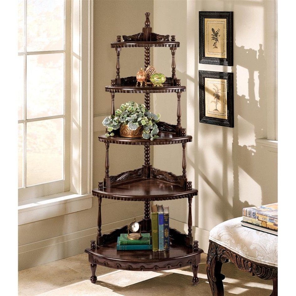 5 tiered outlet corner shelf