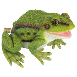 Friendly Frog Piped Toad Spitter Statue