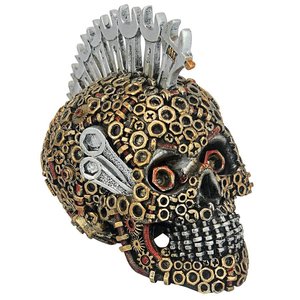 Gear Head Nuts and Bolts Motor Skull Statue