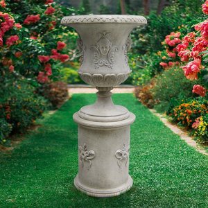 Goddess Flora Architectural Garden Urn Statue with Plinth