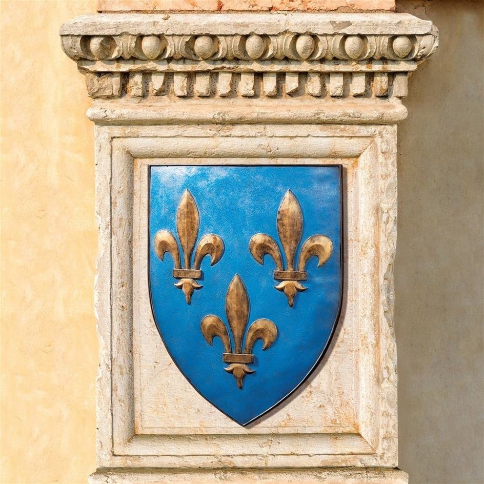 Grand Arms of France Wall Shield: Fleur-de-Lis - Design Toscano