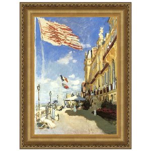 Hotel des Roches Noires, Trouville Framed Canvas Replica Painting: Grande