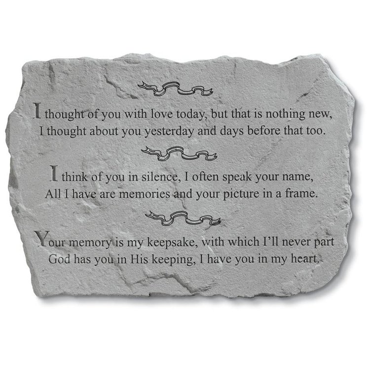 View larger image of I Thought of You Cast Stone Pet Memorial Statue
