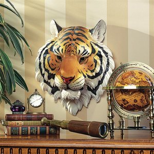 Indochinese Tiger Wall Sculpture: Each