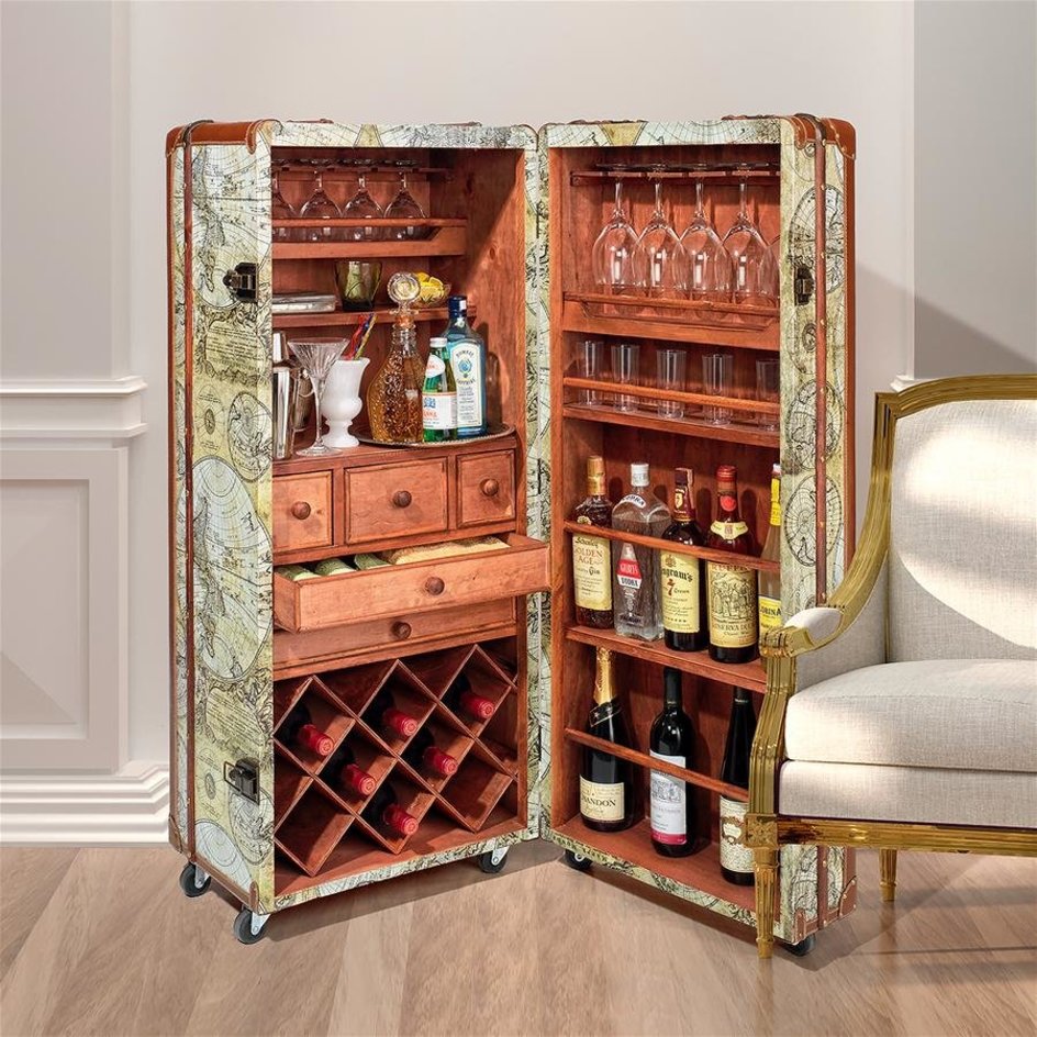 Steamer Trunk Bar Cabinet - Products, bookmarks, design, inspiration and  ideas.