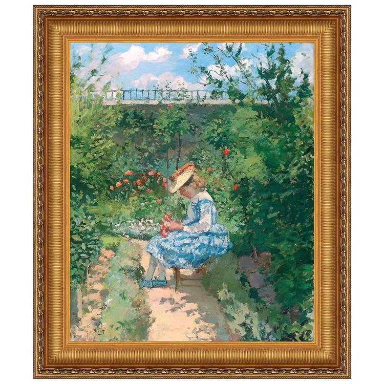 View larger image of Jeanne in the Garden, Pontoise, 1872: Framed Canvas Replica Painting: Large