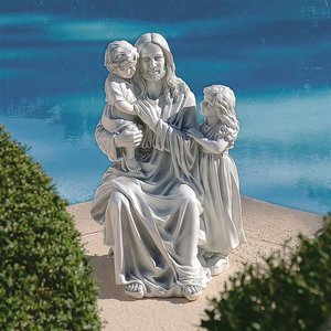 Jesus Loves the Little Children Garden Statue
