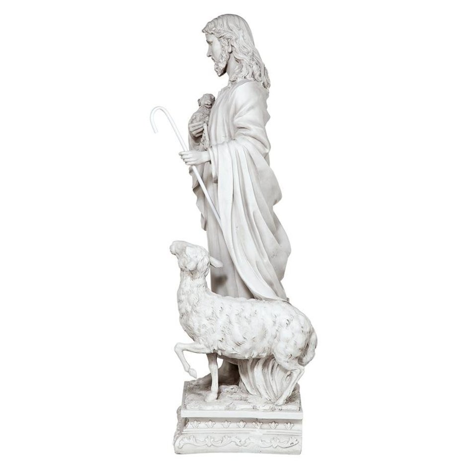 Jesus The Good Shepherd Garden Statue - Design Toscano