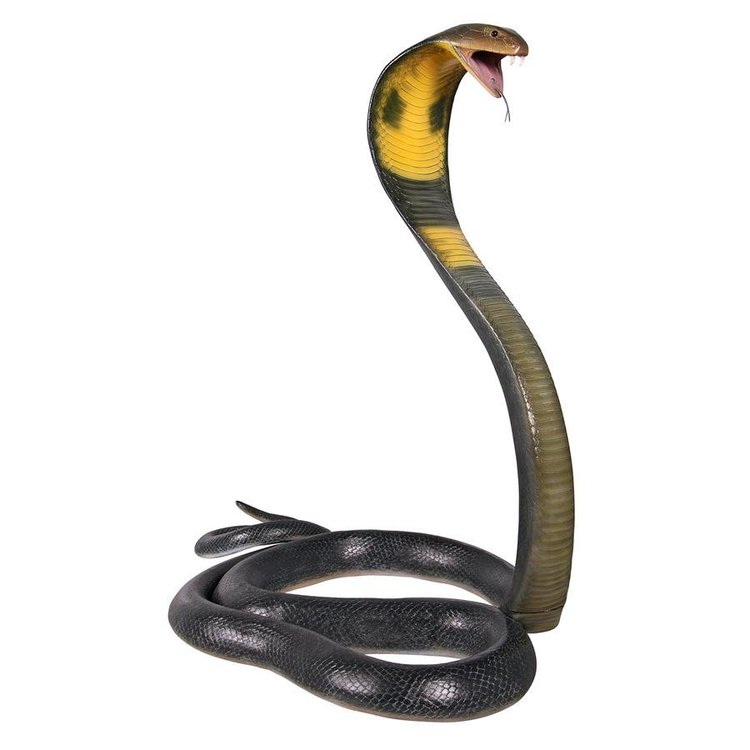 Life-Size King Cobra Snake Statue - Design Toscano