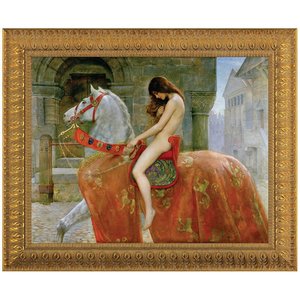 Lady Godiva, 1898: Framed Canvas Replica Painting