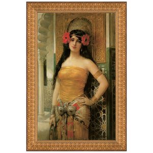 Les Coquelicots Framed Canvas Replica Painting: Large