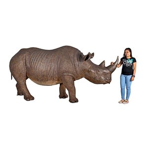 Life-Sized Rhinoceros Garden Animal Statue