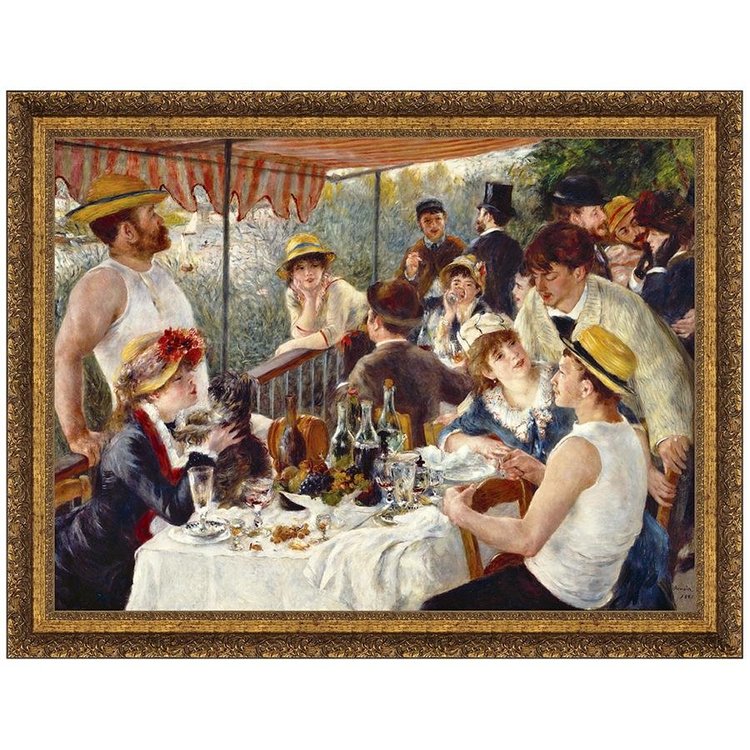 View larger image of Luncheon of the Boating Party Framed Canvas Replica Painting: Medium