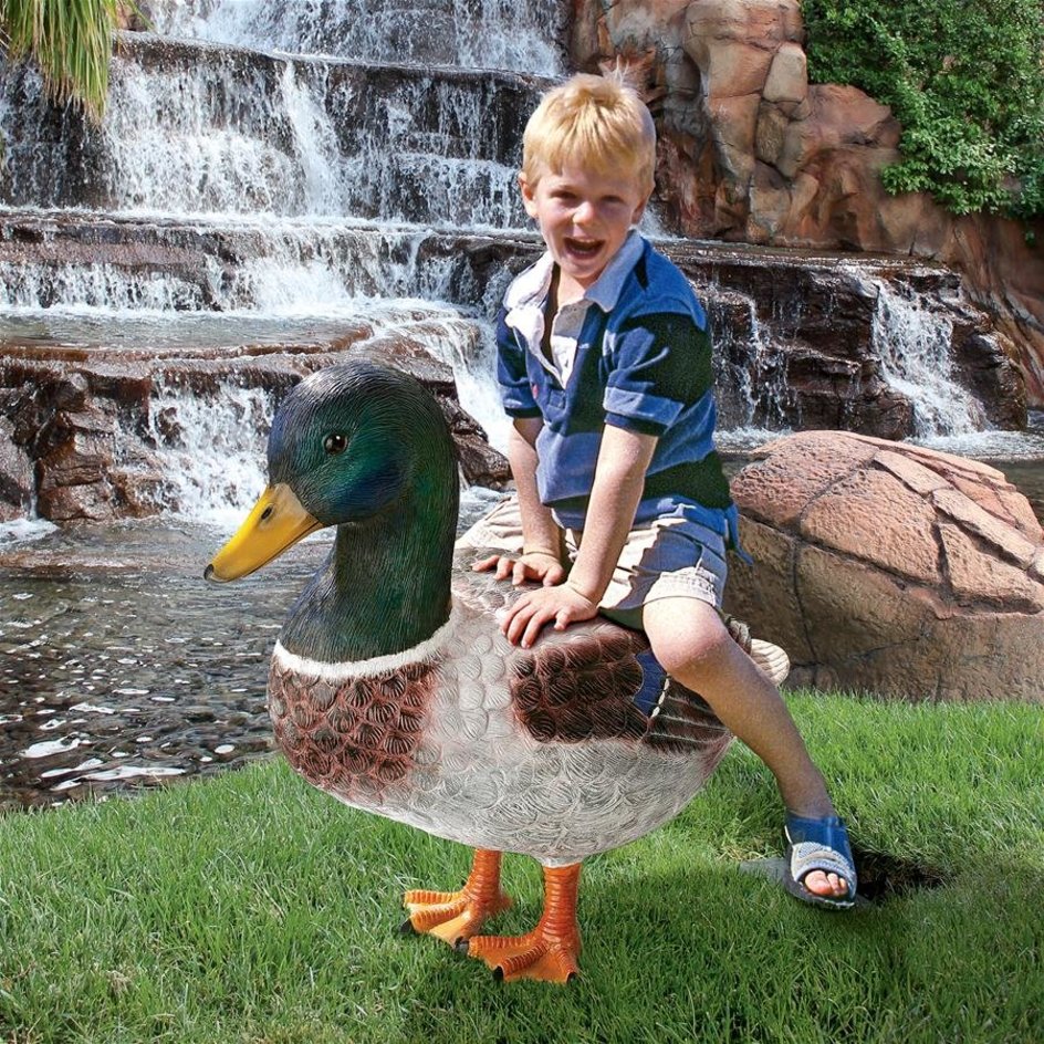 Male Mallard Duck Life Size Statue 