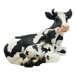 Mother Cow and Calf Garden Statue