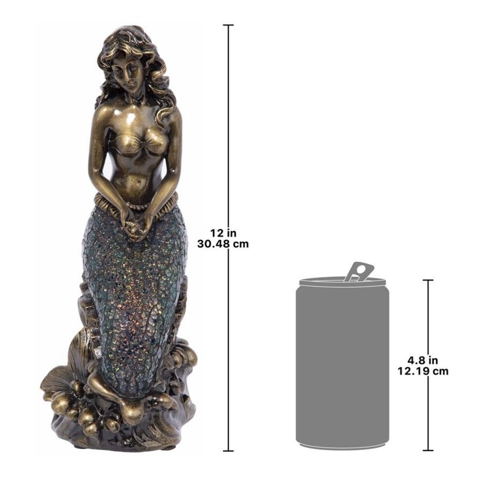 Design Toscano Ocean S Mermaid Illuminated Mosaic Glass Statue : Target