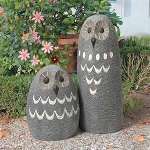 Ogling Outdoor Owls Garden Statues: Set of Two