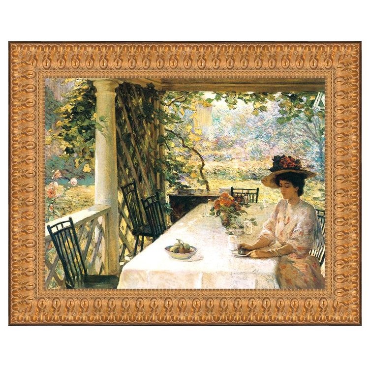 View larger image of On the Porch, 1908: Framed Canvas Replica Painting