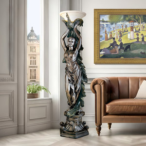 The Peacock Goddess Torchiere Lamps