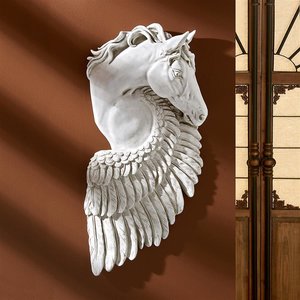 Wings of Fury Pegasus Horse Wall Sculpture