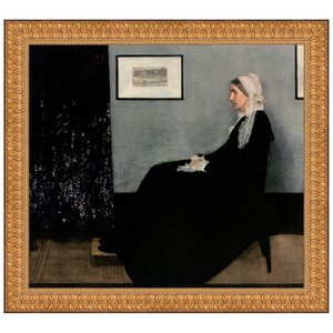 Portrait of the Artist's Mother Framed Canvas Replica Painting: Small