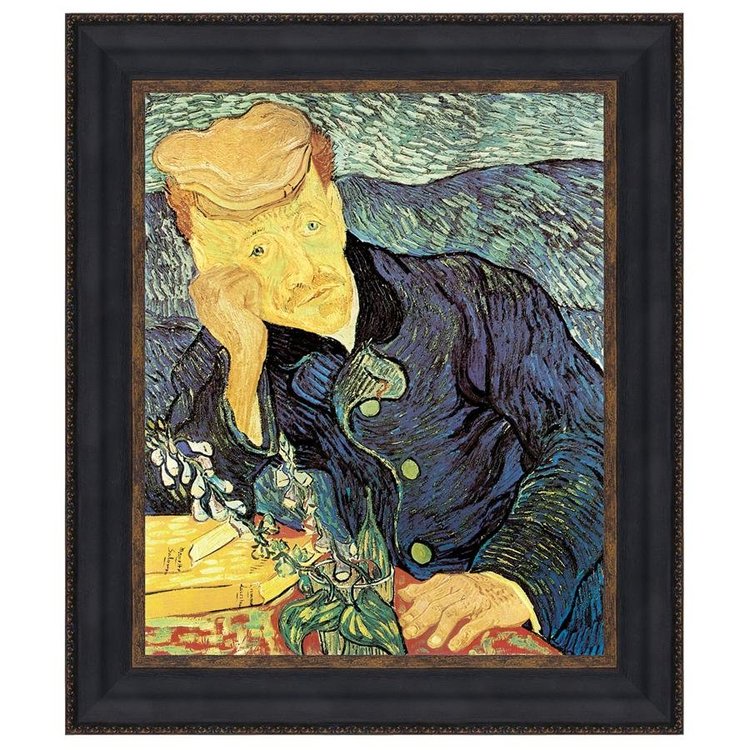View larger image of Portrait of Doctor Gachet Framed Canvas Replica Painting: Grande