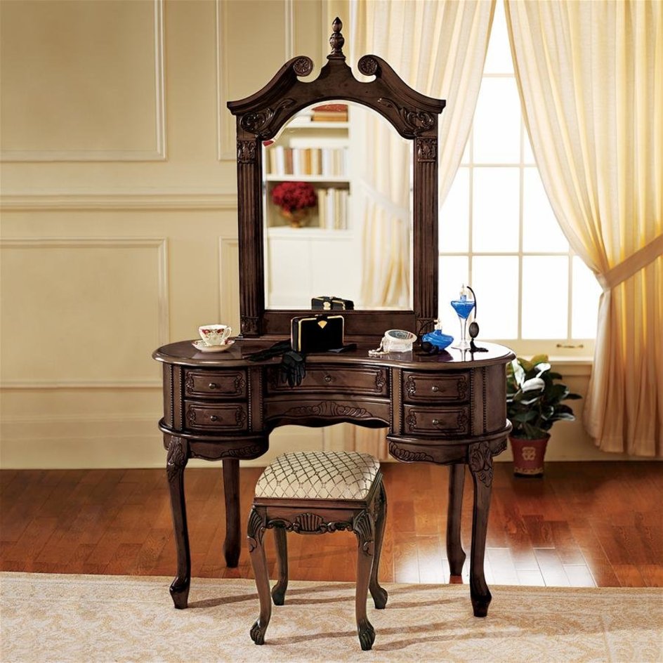 Cardinal Dressing Table with Utility Shelf & Mirror – Chahyay.com