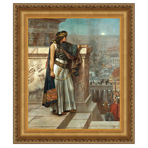 Queen Zenobia’s Last Look Upon Palmyra Framed Canvas Replica Painting: Large