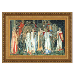 Quest for the Holy Grail Framed Canvas Replica Painting: Medium