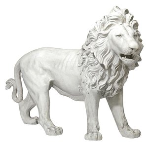 Regal Lion Sentinel of Grisham Manor Statue: Left Foot Forward