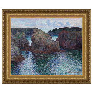 Rocks at Port-Goulphar, Belle-Ile, 1887: Framed Canvas Replica Painting